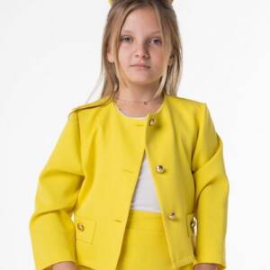 GNS259 Σακάκι κοντό με χρυσά κουμπιά εμπρός ,εφηβικό κορίτσι