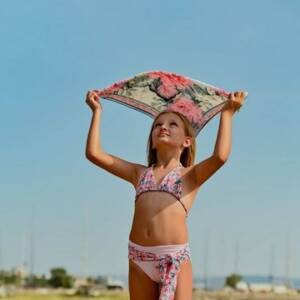 CL23-136 Μαντήλα floral,peony