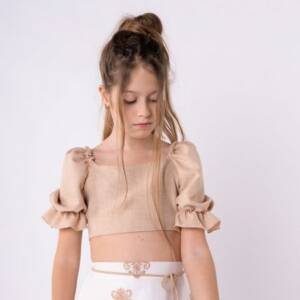 GNS503 Μπλουζάκι τόπ με δέσιμο πίσω.