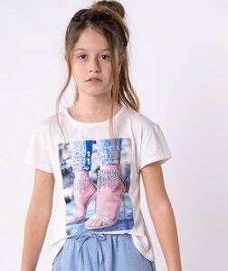 GNS548 Μπλουζάκι μακό με τύπωμα μπροστά και στράς