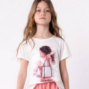 GNS570 Μπλουζάκι μακό με τύπωμα μπροστά και στράς