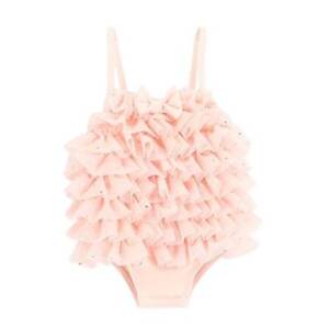 24-032150 Μαγιό βρεφικό, ολόσωμο ,με τούλι και στράς.