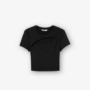 10054175 Μπλουζάκι κοντομάνικο με άνοιγμα μπροστά, κορίτσι εφηβικό