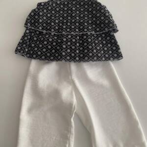 BB3423 Σετ παντελόνα, με αμάνικο μπλουζάκι με βολάν , κορίτσι παιδικό