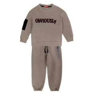 4488 Σετ φόρμας γκοφρέ, με ανάγλυφο τύπωμα, για αγόρια