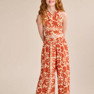 25-6186 Σετ παντελόνα με μπλούζα κρουαζέ