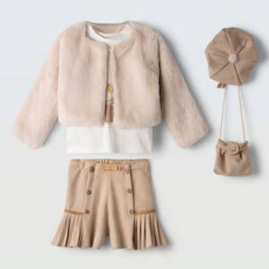 255258 Παιδικό σετ σόρτς ebita, με γουνάκι και μπερέ