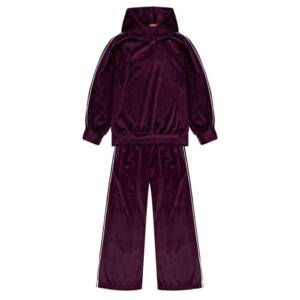 4691 Παιδικό σετ φόρμας domer, βελουτέ με κουκούλα