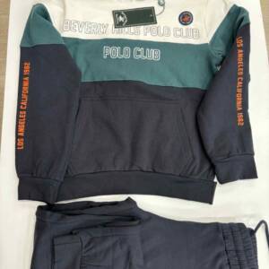 76B1T0021 Παιδικό σετ φόρμας polo club, με τύπωμα μπροστά