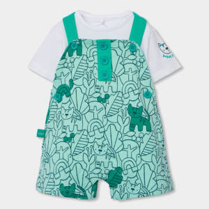 233020-9839 Βρεφική σαλοπέτα με μπλουζάκι boboli