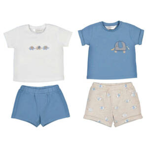 26-01652 Βρεφικό σετ βερμούδα μακό, mayoral, 4τμχ