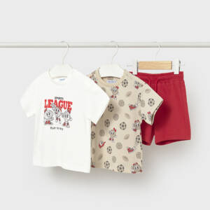 26-01669 Βρεφικό σετ βερμούδα με δύο μπλουζάκια, mayoral