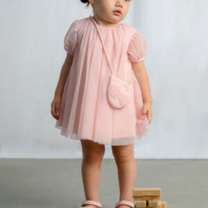 26-01917 Βρεφικό φόρεμα με τούλι και τσαντάκι, mayoral