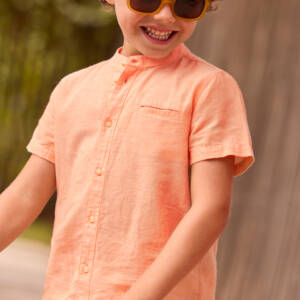 26-03113 Παιδικό κοντομάνικο πουκάμισο λινό, mayoral