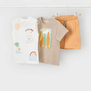 26-03603 Παιδικό σετ βερμούδα με δύο μπλουζάκια, mayoral