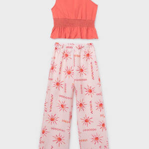 26-06561 Παιδικό σετ παντελόνα με ασύμμετρο μπλουζάκι, mayoral