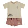 162052 Βρεφικό σετ βερμούδα μακό, με τύπωμα στο μπλουζάκι, babybol