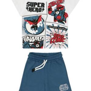 261-1034 Παιδικό σετ βερμούδα sprint με τύπωμα super ήρωες