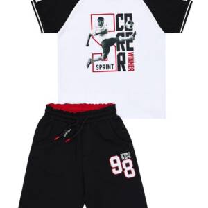 261-3018 Παιδικό σετ βερμούδα sprint, με στάμπα