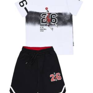 261-3019 Παιδικό σετ βερμούδα sprint, με στάμπα