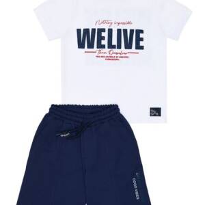 261-3044 Παιδικό σετ βερμούδα sprint, με στάμπα μπρός-πίσω