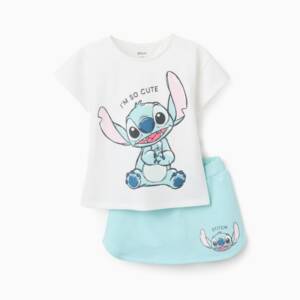 602-26004 Παιδικό σετ σόρτς με στάμπα  "stitch"