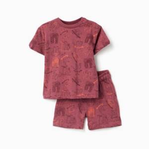 601-26003 Βρεφικό σετ βερμούδα ,all over print, zippy
