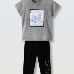 266002 Παιδικό σετ κολάν με στάμπα στο μπλουζάκι, ebita