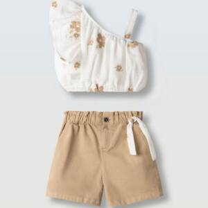 266024 Παιδικό σετ σόρτς τζιν με λινό τοπάκι, ebita