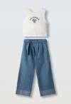 266025 Παιδικό σετ παντελόνα τζιν με αμάνικο μπλουζάκι, ebita