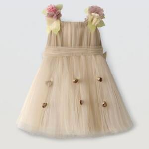 266232 Παιδικό φόρεμα με τούλι και ασορτί στέκα, ebita