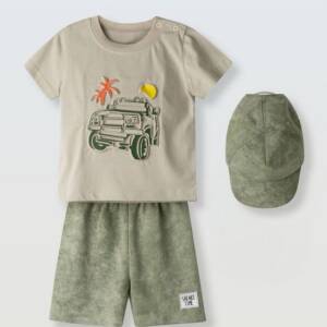 266609 Βρεφικό σετ βερμούδα με καπέλο, hashtag