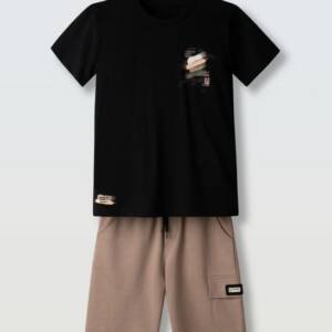 266709 Παιδικό σετ βερμούδα με τύπωμα στο μπλουζάκι, hashtag