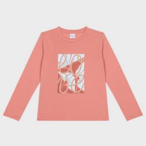 KG-C8480 Παιδικό μακρυμάνικο μπλουζάκι με τύπωμα μπροστά, ativo