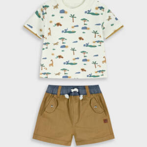 11-226470-0 Βρεφικό σετ βερμούδα με τύπωμα στο μπλουζάκι, energiers