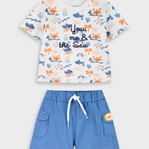 11-226477-0 Βρεφικό σετ βερμούδα με τύπωμα στο μπλουζάκι, energiers