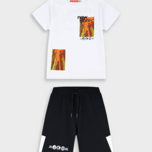 13-226076-0 Παιδικό σετ βερμούδα με τύπωμα στο μπλουζάκι, energiers