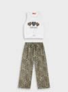16-226206-0 Παιδικό σετ παντελόνα  animal print, με αμάνικο μπλουζάκι, energiers