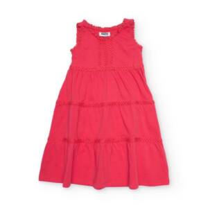 21108596 Παιδικό φόρεμα μακό αμάνικο με κεντήματα, nath