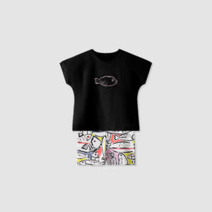 25026 Παιδικό σετ κολάν ποδηλάτου με κέντημα στο μπλουζάκι, nek