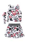 261-2018 Παιδικό σετ σόρτς-φούστα με τύπωμα all over, sprint