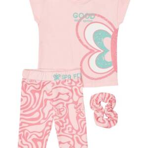 261-2042 Παιδικό σετ κολάν με τύπωμα στο μπλουζάκι και κορδέλα, sprint