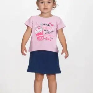 2611137 Παιδικό σετ σόρτς-φούστα με τύπωμα στο μπλουζάκι, joyce