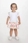 2611152 Παιδικό σετ φούστα εμπριμέ, με λεπτομέρεια στο μανίκι, joyce