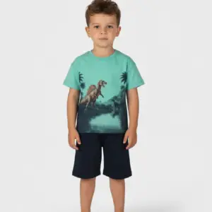 2612122 Παιδικό σετ βερμούδα μακό με τύπωμα στο μπλουζάκι,  joyce