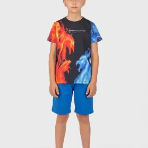 2614141 Παιδικό σετ βερμούδα με γυαλιστερό μπλουζάκι ,joyce