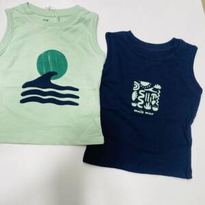 303-26034 Βρεφικό αμάνικο μπλουζάκι, σετ 2τμχ, zippy