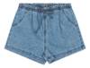 32037 Παιδικό ψηλόμεσο σόρτς τζιν με στράς, gloss