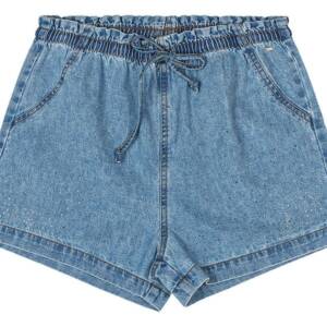 32037 Παιδικό ψηλόμεσο σόρτς τζιν με στράς, gloss