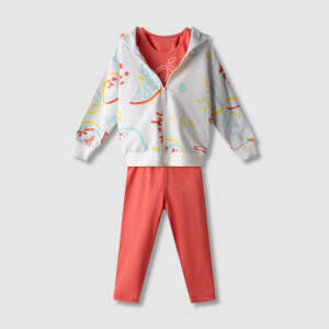 33626 Παιδικό σετ φόρμας, αχνούδιαστο, με τοπάκι, 3τμχ, nek